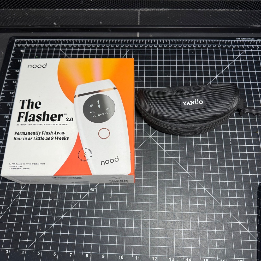 Nood The Flasher 2.0 IPL Laser Hair Removal Device w/ Eye Protection Glasses